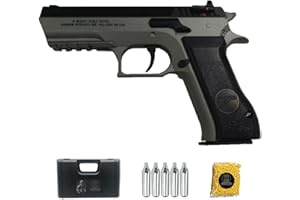 ECOMMUR Pistola Airsoft CG Desert Eagle Baby Duotone CO2 (6 mm) | Arma semiautomatica Full Metal + valigetta + CO2 + pallini (Potenza: 1 joule)