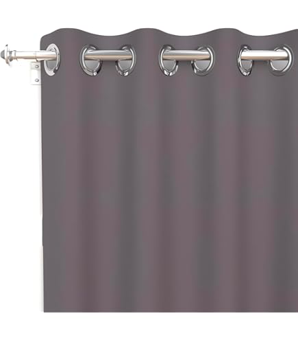 Tenda Con Occhielli Douceur D'Intérieur - 140x240 Cm, Tessuto Occult Coprente Unito, Colore Rosso, 100% Poliestere - Foto 5