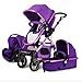 Produktbild MOIMK Kinderwagen Babywagen Kombikinderwagen 3 in 1 Komplettset mit Zubehör 0-3 Jahre 0-25 kg Getränkehalter Buggy Autositz,Purple