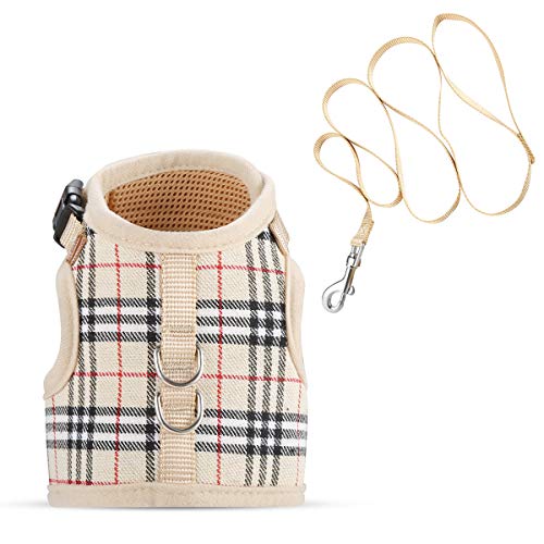 Unihubys-Harnais-pour-Chat-avec-Laisse-Harnais-en-Maille-Filet-Souple-rglable-pour-Chat-Domestique-Marche