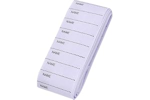 NITAIUN 200 Stück Namensetiketten, Waschbar Weiß Kleidung Tags Namensetiketten Wäschemarker Aufbügeln Namensschilder Wird Für Kindertagesstätten Oder Schulnamensschilder Verwendet