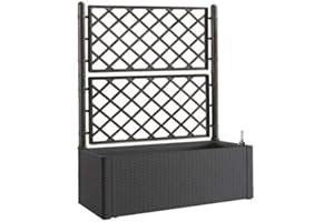 Stefanplast STF641 Blumenkasten Deluxe mit Spalier grau