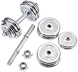 💪 GORILLA SPORTS KURZHANTEL-SET 30 KG - setzt sich aus verchromtem Hantel-Scheiben und Stangen plus Schraubverschlüssen aus Eisen zusammen