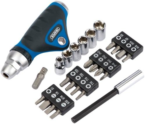Draper 31150 Ratchet Screwdriver/ Socket and Bit Set (25 Pieces)