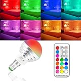 (4 Pack)LED RGBW Lampen, Sunpion® 3W E14 Glühlampen Dimmbar Glühbirne, inklusive Fernbedienung, Farbwechsel Lampen, LED Birnen, LED Leuchtmittel (RGBW 3W E14 4Pcs) - 6