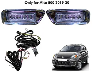 WolkomHome chrome led fog lamp light assembly with wiring for alto 800 2019