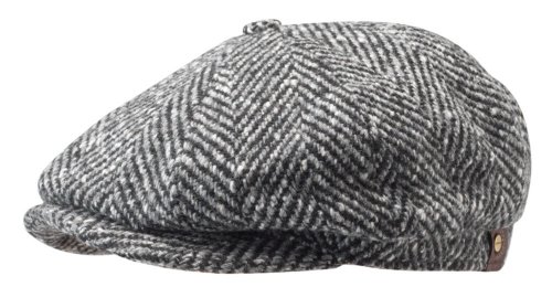 Preisvergleich Produktbild Stetson Hatteras Herringbone Ballonmütze aus Schurwolle - schwarz 64