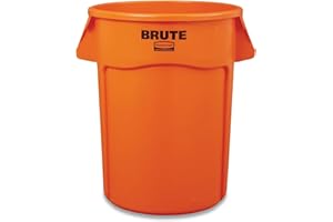 RUBBERMAID COMMERIAL PRODUCTS Rubbermaid Commercial Products Vented Brute Round Container 167 Litre High Vis Orange 2119307