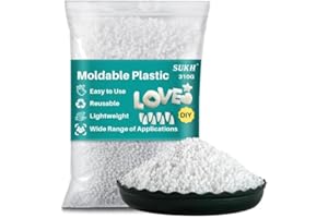 Sukh 10.9oz Moldable Plastic Pellets - Thermoplastic Polymorph Beads for Crafts, DIY, Cosplay, Temporary Repair, Modeling, Halloween Fangs