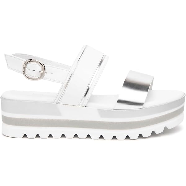 Sandali Donna Nero Giardini In Pelle, Con Plateau 5 Cm, Comodi E Di Tendenza