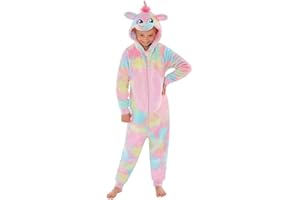 Animal Crazy Onesie Girls Boys Kids Childrens Fleece Onesies Jumpsuit Playsuit One Piece UK Seller