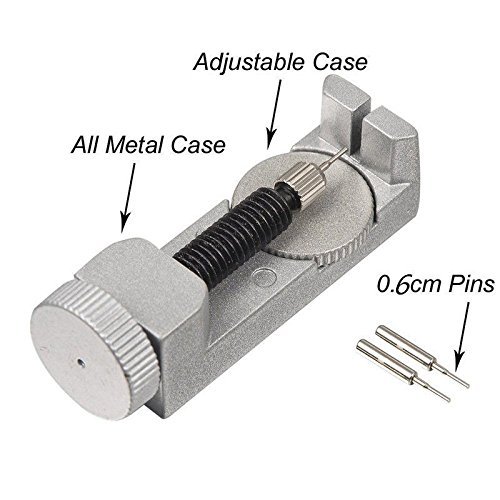 Hommii Uhrenarmband Strap Kettenbolzen Entferner Metall Armband Verstellbarer Link Stifte Remover Reparutur Uhrmacherwerkzeug Stiftausdrücker Verbindungsstift mit 3 Pins - 8