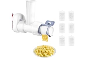 ASSIDUOUS Accessorio per Pasta per Compatibile per KitchenAid,con 6 inserti intercambiabilim, Accessorio per Rullo per Pasta,Accessorio per Pasta per KitchenAid Impastatrice Planetaria