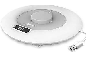 KENSUKA Calentador de Tazas de Café, Operación de Detección de Gravedad, USB 5V/2A Calentador de Bebidas, Temperatura Constante 55 ℃ Calentadores, Calentador de Tazas para Café, Leche, Té, Bebidas