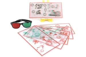 AISITESY Rot/Grün Feste Sehtherapie Konvergenz Unvollständiger Augentrainer Stereo-Trainingskarte Sehkorrektur