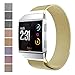 Price comparison product image TTVie Fitbit Ionic Replacement Band, Milanese Loop Stainless Steel Bracelet Strap Replacement Wristband with Unique Magnet Lock for Fitbit Unisex Ionic Health and Fitness Smartwatch, Golden (Size S)