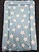 Deluxe Unisex Baby Waterproof Wipeable Changing Mat with Raised Edges - Blue with White Stars