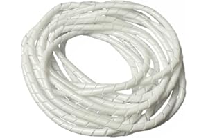 On1shelf® Schludna spiralna owijka kablowa, biała - 6 mm (5 m)