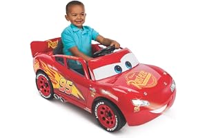 Huffy Disney Cars Lightning McQueen elektrisk barnbil 3–5 år - 6v bil med arbetslampor och ljud