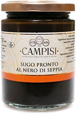 Nero di Seppia from Sicily - squid ink, cuttlefish ink - Pasta Sauce - 220 g (ideal as a spaghetti sauce)