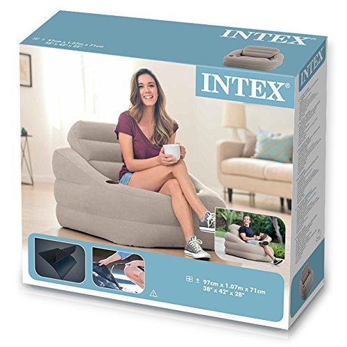 Intex Unisex 68587 Accent Chair, Grey