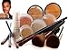 DARK SKIN Mineral Makeup Foundation 14 Piece COMPLETE SET Pure Natural Minerals With Organic Silk Primer, Full Cover by Intelligent Cosmetics®