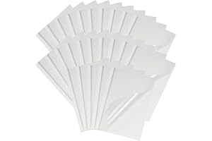 CERIOLL Thermobindemappen A4, Thermo-Bindemappen, Rückenbreite 3mm, 16-25 Blatt, A4, Transparenter Pvc, 25 Stück-Er Pack, Weiß