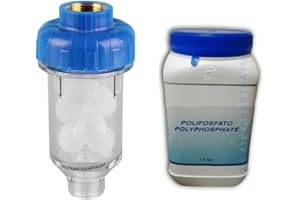 FILTRIACQUAITALIA FILTRO ANTICALCARE PER LAVATRICE CON 10 RICARICHE DI POLIFOSFATO DA 1,5 KG.