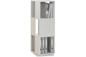 FMD Möbel, 291-001E Tower drehbares Regal, melaminharz beschichtete spanplatte, weiß, maße 34.0 x 108.0 x 34.0 cm (BHT)