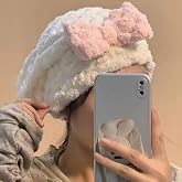 Lavderuar Mikrofiber &Ouml;rg&uuml; Sa&ccedil; Kurutma Bone Havlu - Ultra Emici ve Hızlı Kurulama Sağlayan Pratik Sa&ccedil; Bonesi - Yumuşak Dokulu 