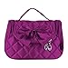 Imported Purplish Red Diamond Check Makeup Cosmetic Beauty Case Toiletry Bag Travel Handbag Organizer RS.540.00