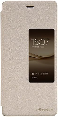 KaTeLin HUAWEI Ascend P9 Plus Case - Sparkle Ultra-thin Leather Flip Smart Sleep Function Case Cover for HUAWEI Ascend P9 Plus - Gold