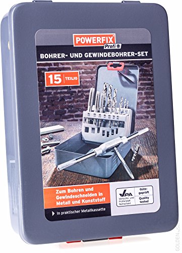 POWERFIX® Gewindebohrer & Bohrer Satz HSS-G – 15 tgl. - 2