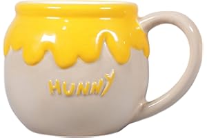 Half Moon Bay Tasse 3D Relieve Disney Winnie The Pooh Hunny aus Holz, Mehrfarbig, 450 ml – 14,5 cm (B) x 9,5 cm (H) x 11,5 cm (D)