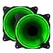 Produktbild novonest 120 mm rot LED Silent Fan für Computer Fällen, CPU, Kühler und Heizungen Ultra Leise High Airflow Gehäuselüfter, Twin Pack green double fan
