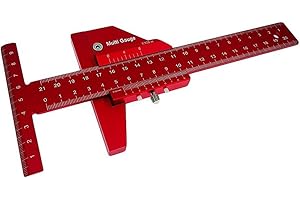 Tagtight Präzises Lineal in T-Form, Anreißlineal, Holzbearbeitungsschreiber, Messschieber Metrisch aus Aluminiumlegierung, Markierlehre, Holzbearbeitungswerkzeug