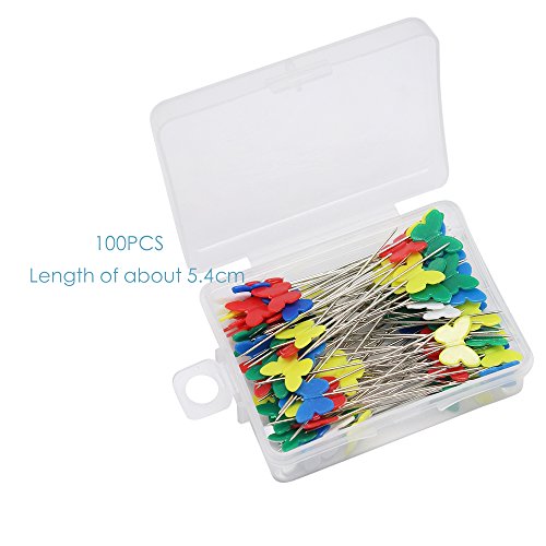 Homgaty 100 Schmetterling Kopf nähen Pins für Hochzeit Kleid Makers serging pinweaving - 3