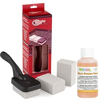 Grillreiniger Fr Ihren Gasgrill Oder Holzkohlegrill Das Grillrost Und Arbeitsflchen Edelstahlreiniger Und Topfreiniger Cleaning Block Grill 1 Halter 3 Putzsteine 50ml Probisa Micro Grease Power