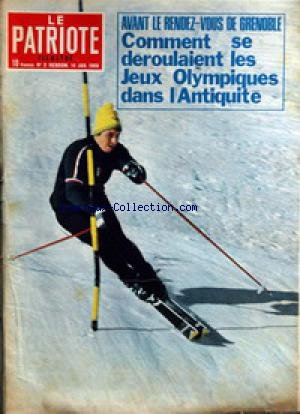 PARIS MATCH [No 983] du 10/02/1968 - GRENOBLE - SPECIAL JEUX OLYMPIQUES. Docteur Barnard Equipe fEminine de skin Foujita Jean-Pierre Beltoise mariage Jeux Olympiques de Grenoble La Minerve ne remontera plus Vietnam : la guerre dans les villes en ligne
