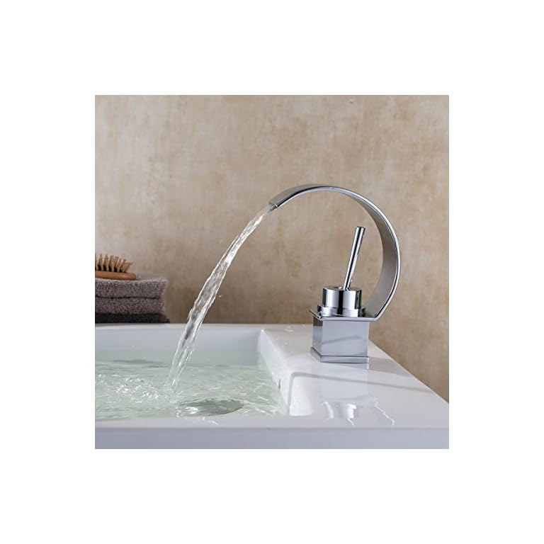 Cascada Grifo Para Lavamanos Monomando De Lavabo Baño Grifo De Acabado