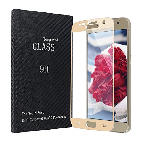 Galaxy S7 Panzerglas, Samsung Galaxy S7 Full Screen Protector, Rosa Schleife 3 Stück Samsung HD 9H Härtegrad Displayschutzfolie Schutzfolie Full-Cover Blasenfrei Schutzglas mit Siebdruck Edge Schutz für Samsung Galaxy S7 / G9300 - 5
