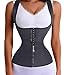 Price comparison product image Gotoly Women Waist Trainer Corset Slim Belt Zipper With Hook Lumbar Support Back Brace (S, Black(Curves Shapers))