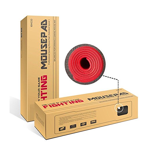 RED DRAGON – EXCO Extra Extended Gaming Mouse Pad , 35 x 12 x 5mm Thick , Large Mouse mat with Smooth Surface and Precise Tracking (Black) (RED) by EXCO - 8