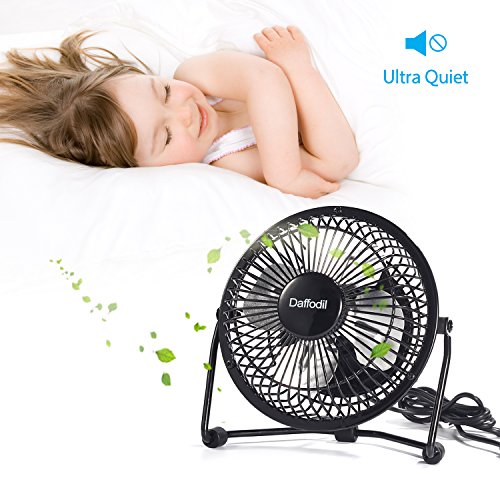 USB Tischventilator – Daffodil UFN100 – Für kühlen Kopf an heißen Sommertagen (Schwarz) - 3