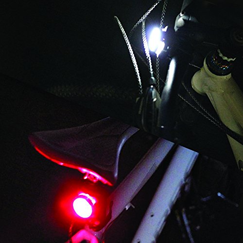 MuP LED Fahrradlampe, Frontlicht Weiß und Rücklicht Rot Scheinwerfer mit USB-Kabel Wiederaufladbare Radlichter, 4 Modi, Wasserdicht, Fahrradbeleuchtung Set - 3