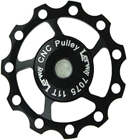 LERWAY 2 A-06 Aluminium Jockey Wheel Rear Derailleur Pulley Guide Roller Idler (Black)