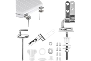KITERI Toilet Seat Hinges Stainless Steel Toilet Seat Fittings Toilets Seats Hinge Replacement Universal Toilets Seats Top Fittings for Most Toiletes Seates Repair Parts