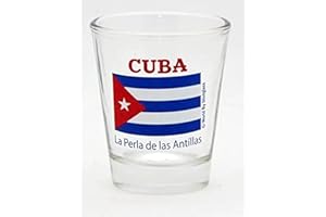 WORLD BY SHOTGLASS Verre à shot avec drapeau de Cuba