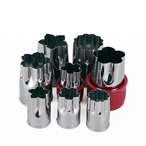 FANGXIN 8er Set Obst Gemüse Backen Ausstecher Ausstechformen Schneider Formen Set Schneidmaschine für Kuchen Essen Dekoration Farbe zufällig