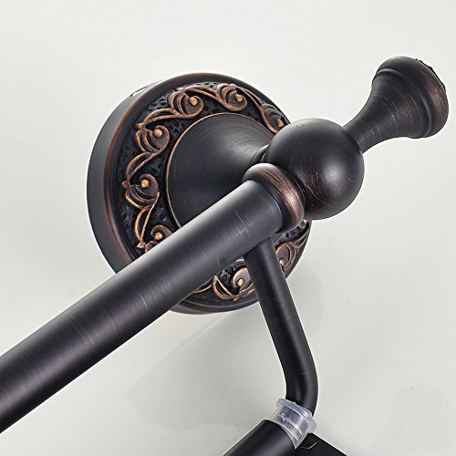 Weare Home Badezimmer Zubehör Schwarz Öl rubbed Bronze Retro Antik Vintage Stil Bohren Wandmontag Wandhalterung Toilettenpapierhalter mit Deckel Klorollenhalter Wasserdicht - 6
